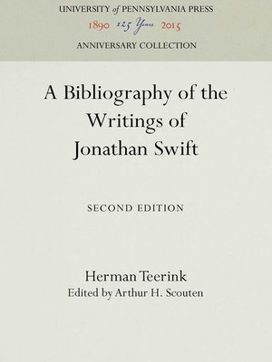 cover image of A Bibliography of the Writings of Jonathan Swift